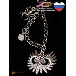 Голова совы на серебряной цепочке
